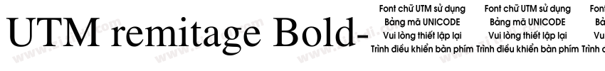 UTM remitage Bold字体转换